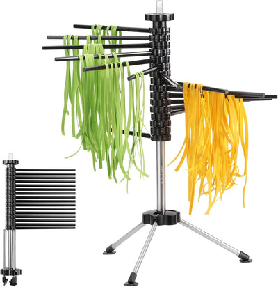 Escurridor plegable pasta 16 varillas plástico color negro