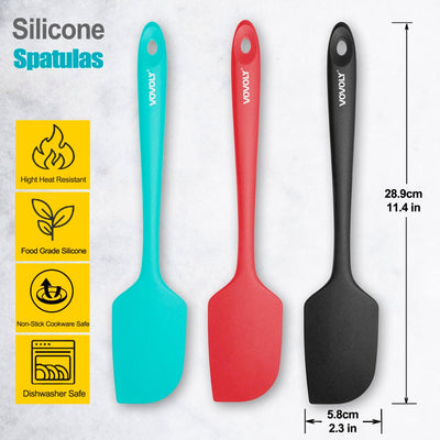 3 Espátulas Silicona Cocina Resistentes 600°F