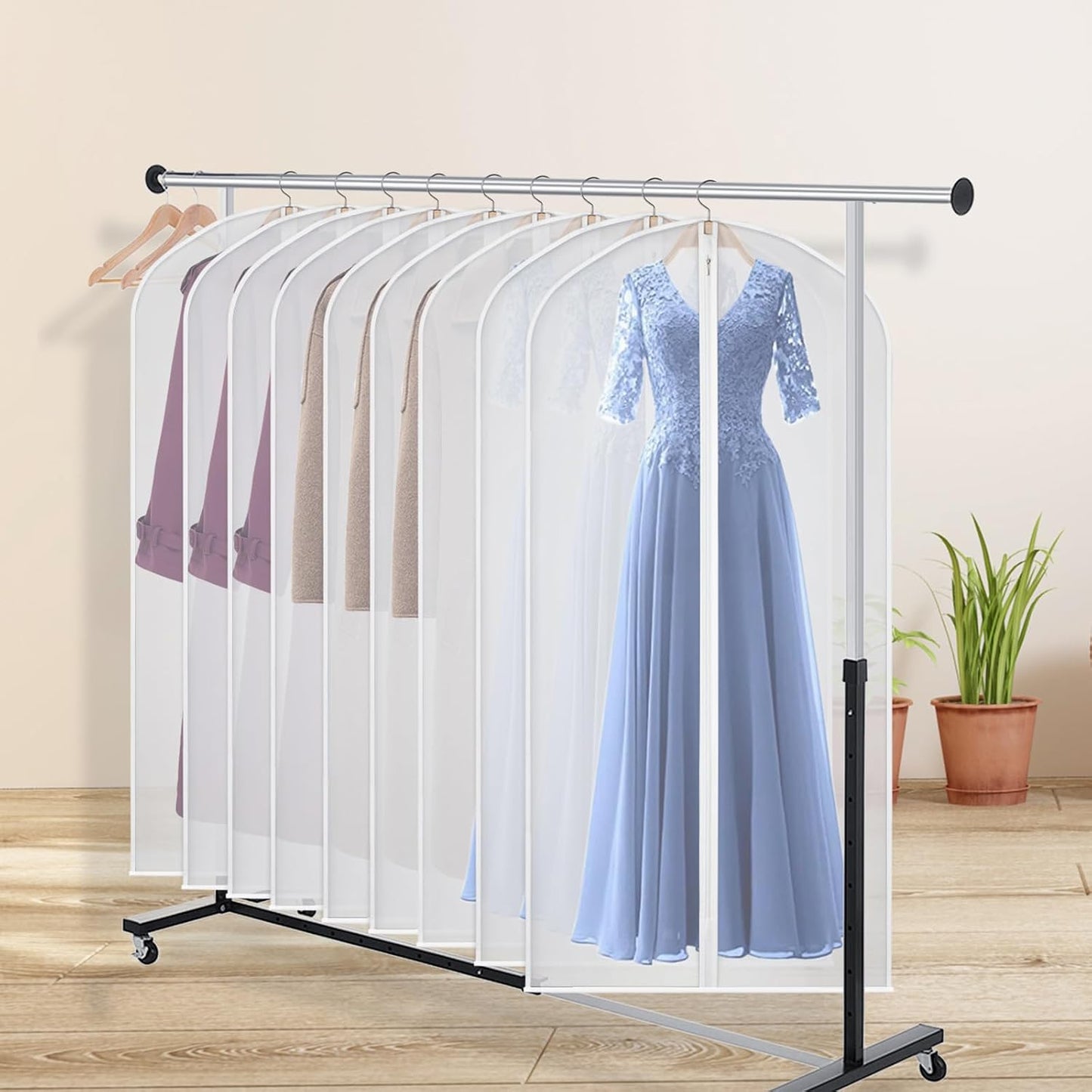 Bolsas ropa 60" almacenamiento con cremallera transparente