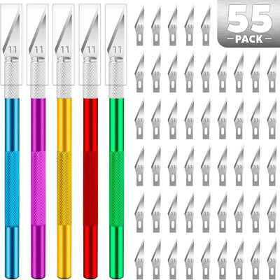 Set 55 Cuchillos Exacto SK5 para Manualidades y Pasatiempos