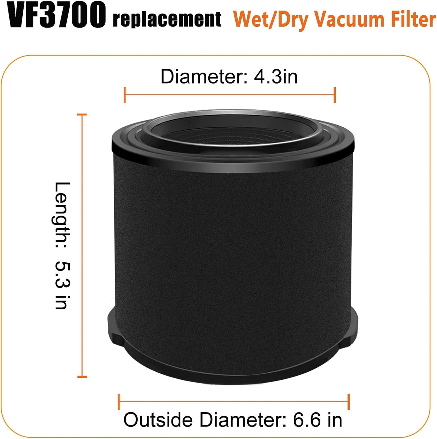 Filtro espuma húmedo 3/4/4.5gal para aspiradora portatil paq 2