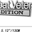 Emblema Combat Veteran Edición 2 Pzas Metal Negro Cromo