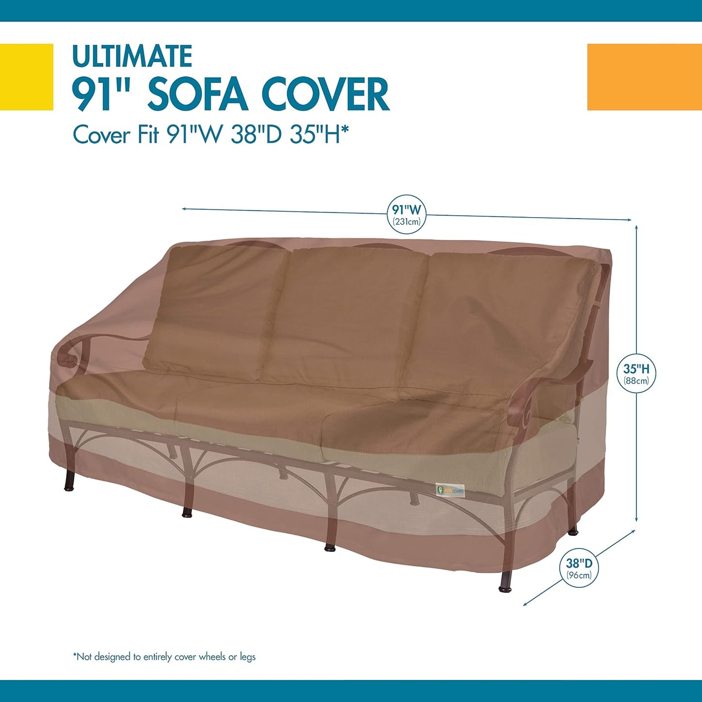 Funda impermeable sofá patio 91pulg