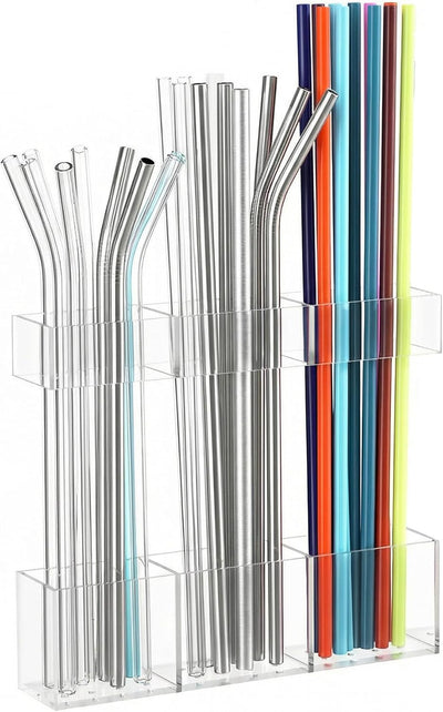 Soporte para popote organizador puerta armario encimera cocina transparente