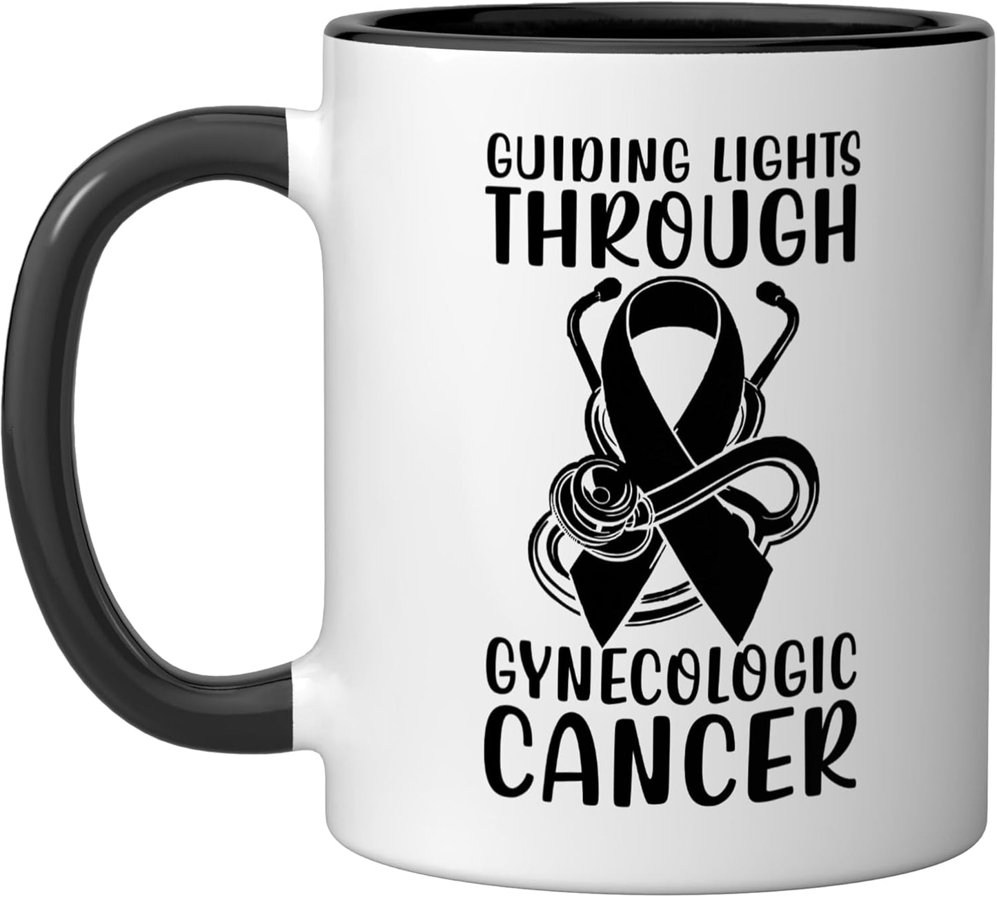 Taza Cerámica para Enfermera Oncología Negro/Blanco