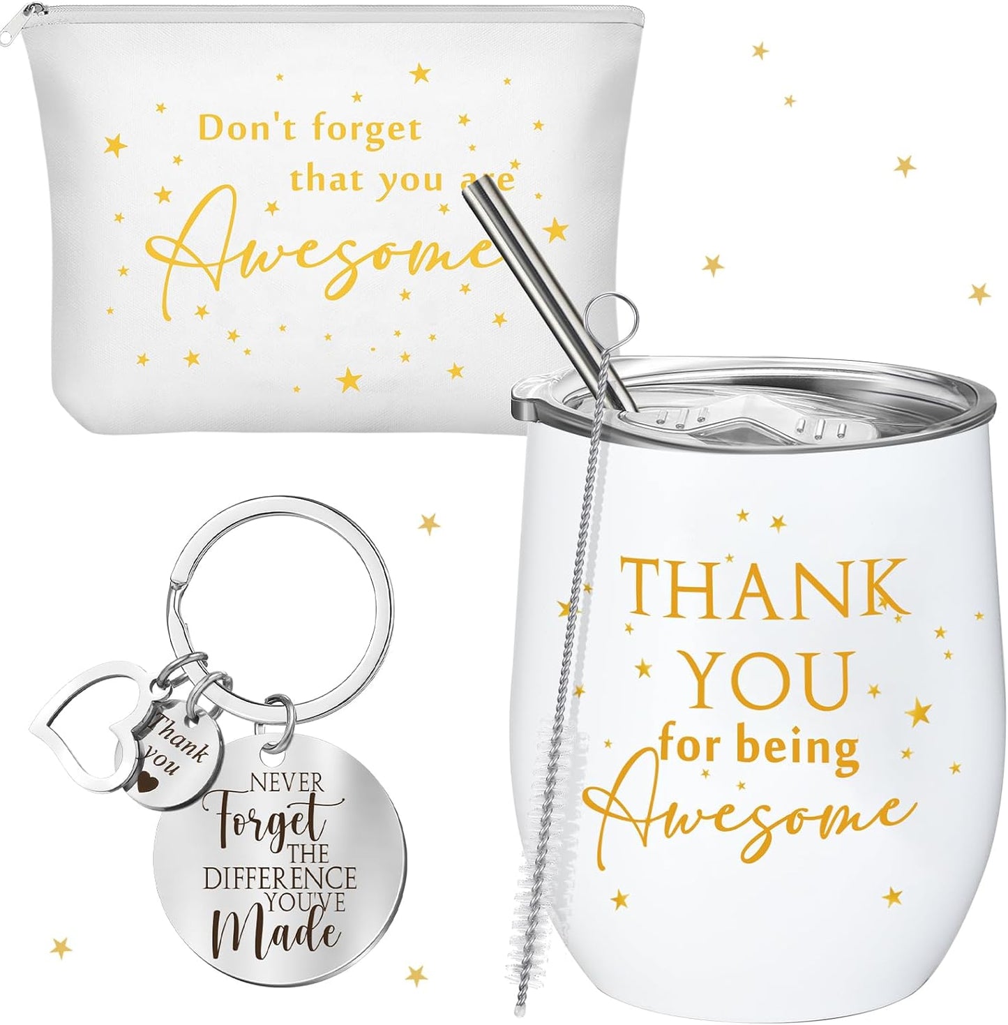 Vaso acero inox 12oz + llavero bolsa lona regalo