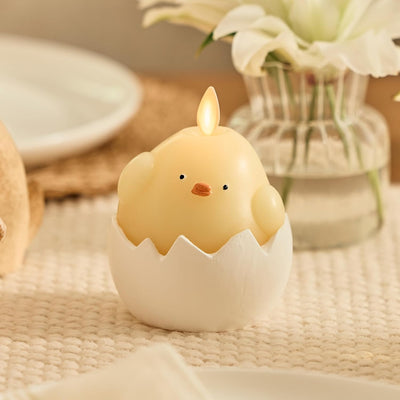 Vela pollito Pascua 3.3x4.3 con LED sin llama