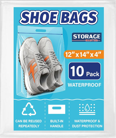 Bolsas zapatos impermeables para viaje 10 pzas transparente