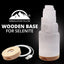 Lámpara selenita natural con base madera USB 2-4lb