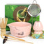 Juego batidor matcha rosa ceremonial con tazón cuchara tamiz