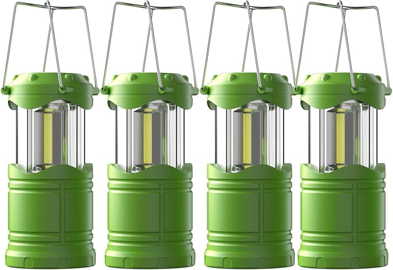 Linterna LED pack 4 batería luz colgante plegable