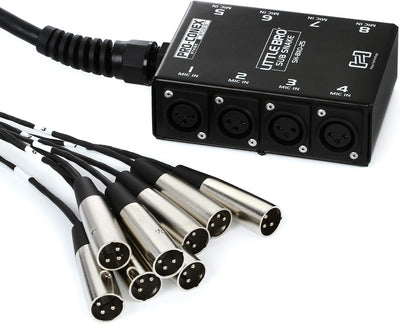 Cable Sub Snake 8 XLR 25pies sin retornos