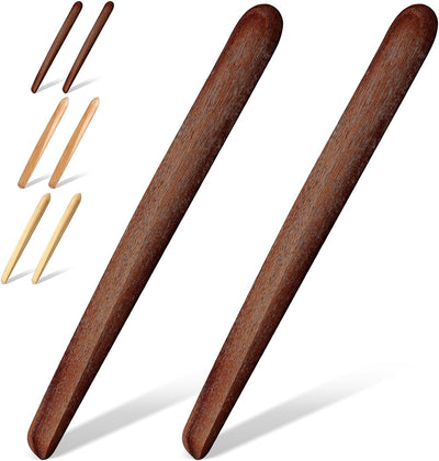 2 Pzas Herramientas Panadería Madera Acacia 11pulg