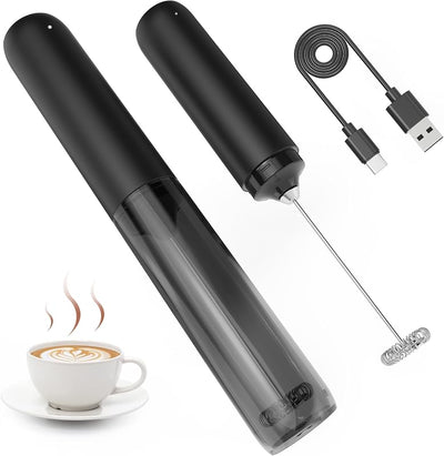 Espumador leche recargable acero inox desmontable
