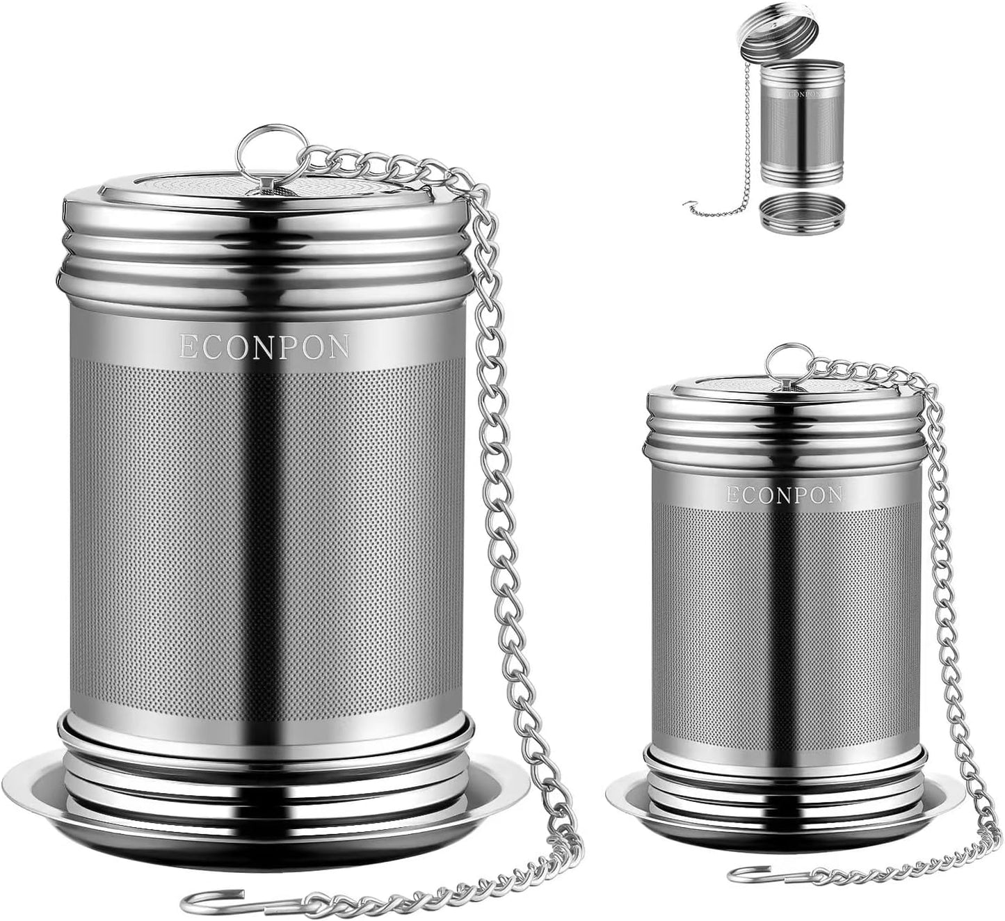 Paquete de 2 infusores de té de acero inoxidable malla extrafina