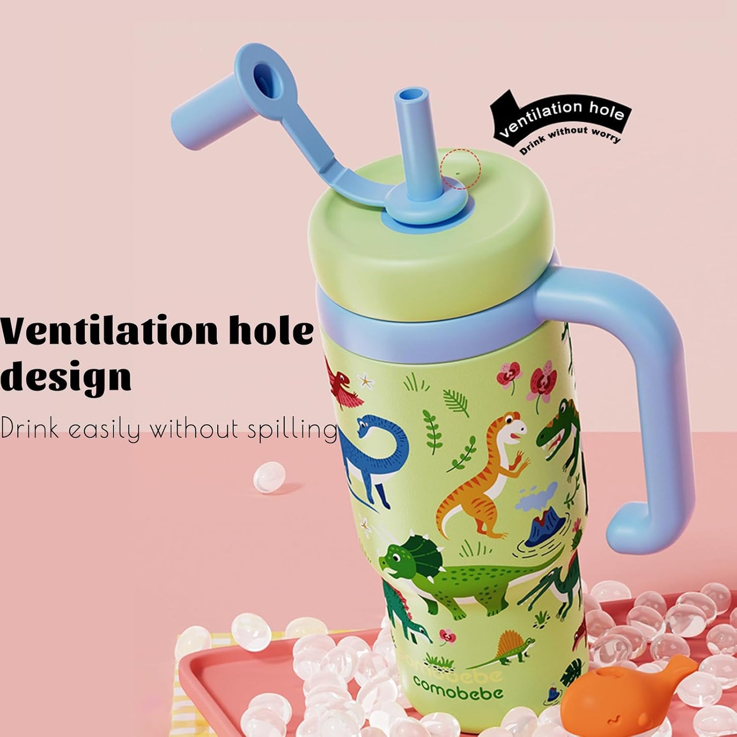 Vaso acero inox con chorro unicornio para niños