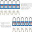 Candados Loto 10 llaves diferentes seguros azul