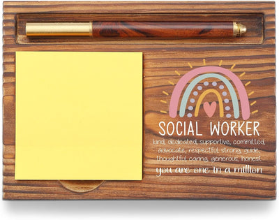 Porta notas adhesivas regalo para trabajadores sociales