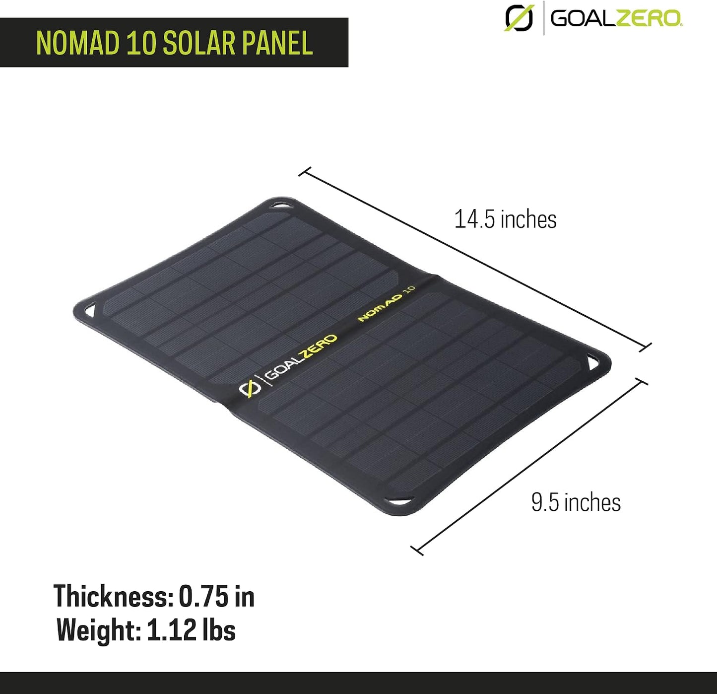 Panel solar portátil 10W plegable con USB para mochileros