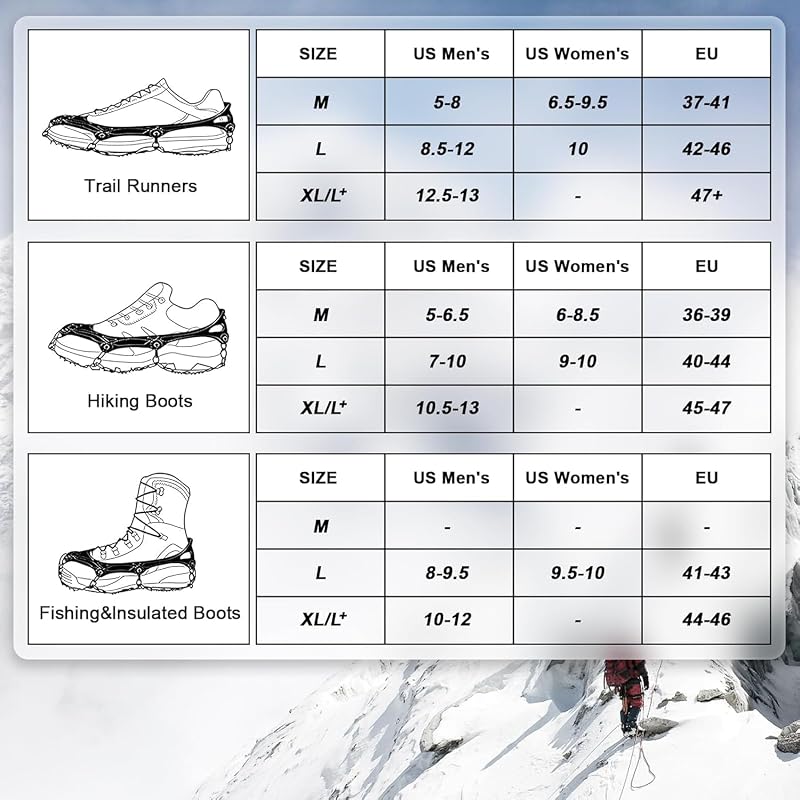 Crampon de hielo acero inox para caminar escalada
