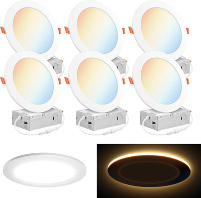6 Luces LED empotrables 6pulg 2700-5000K regulable