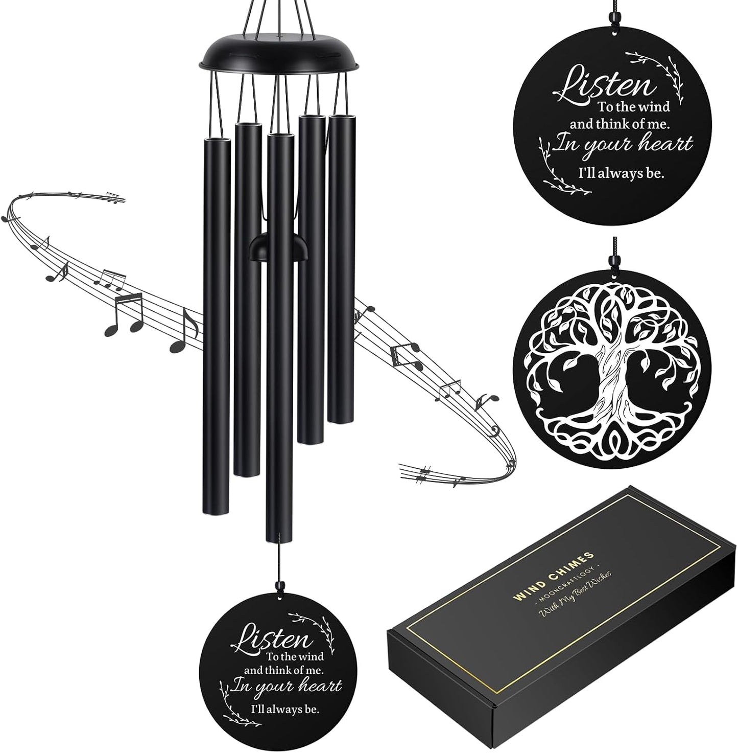 Campanillas viento conmemorativas para padre y madre