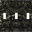 Placa de pared decorativa triple palanca 3 orificios gótico