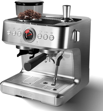 Máquina café 20 Bar con espumador leche control PID