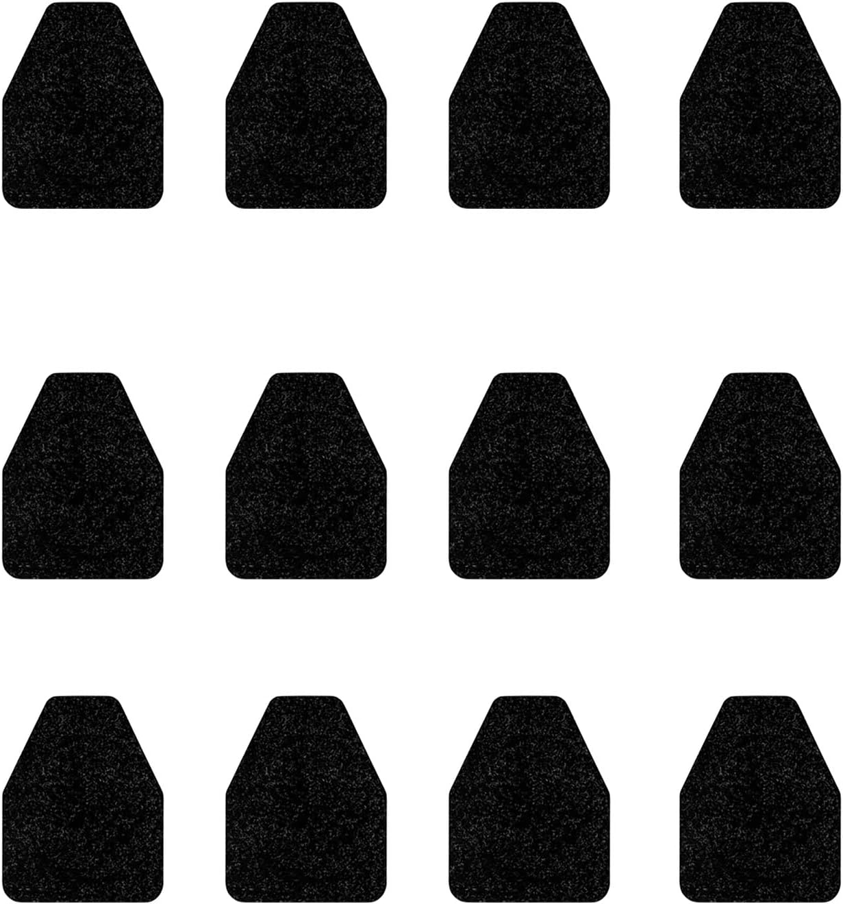 Alfombrillas orinales 12 pzas antiderrap negras