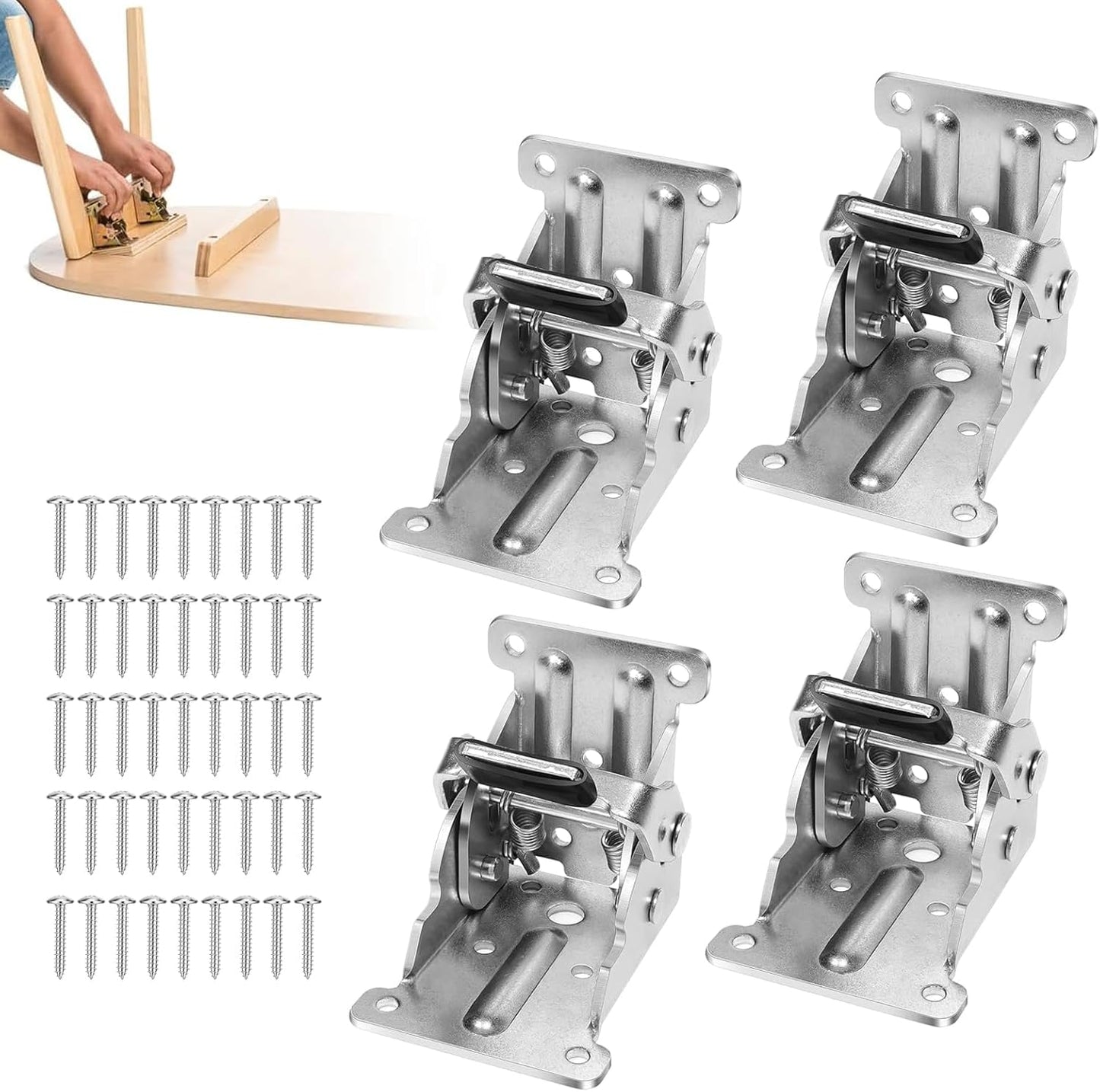 Soportes plegables para patas mesa 4 pzas