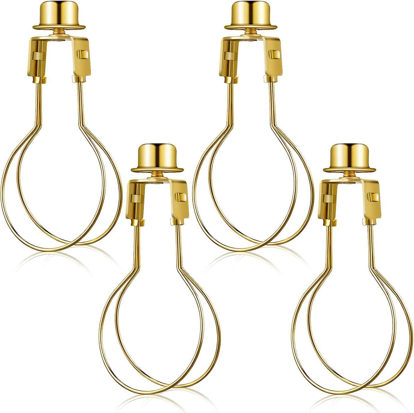 4 Pzas Adaptador Clip Pantalla Bombilla Dorado