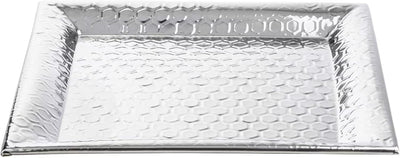 Bandeja cuadrada acero inox patrón panal 16x16pulg