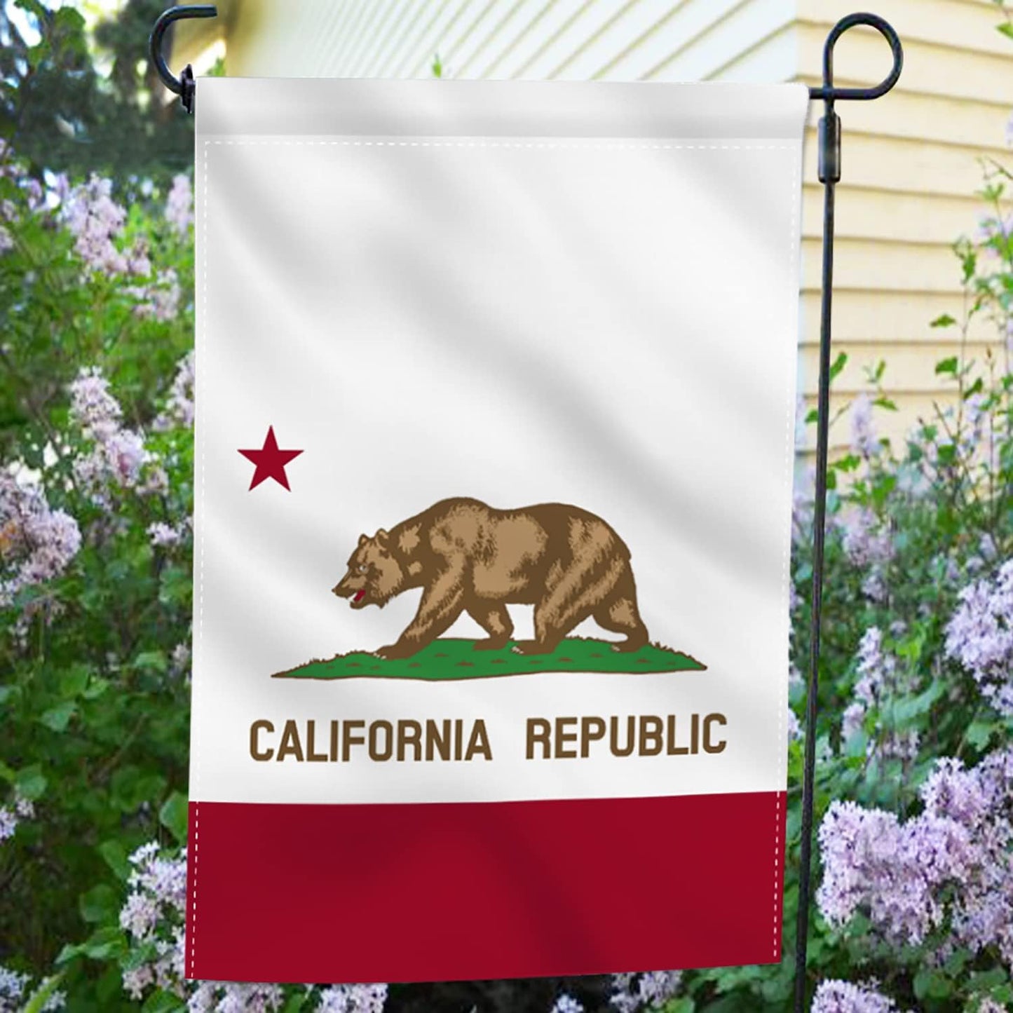Bandera jardín doble cara California 18x12.5pulg