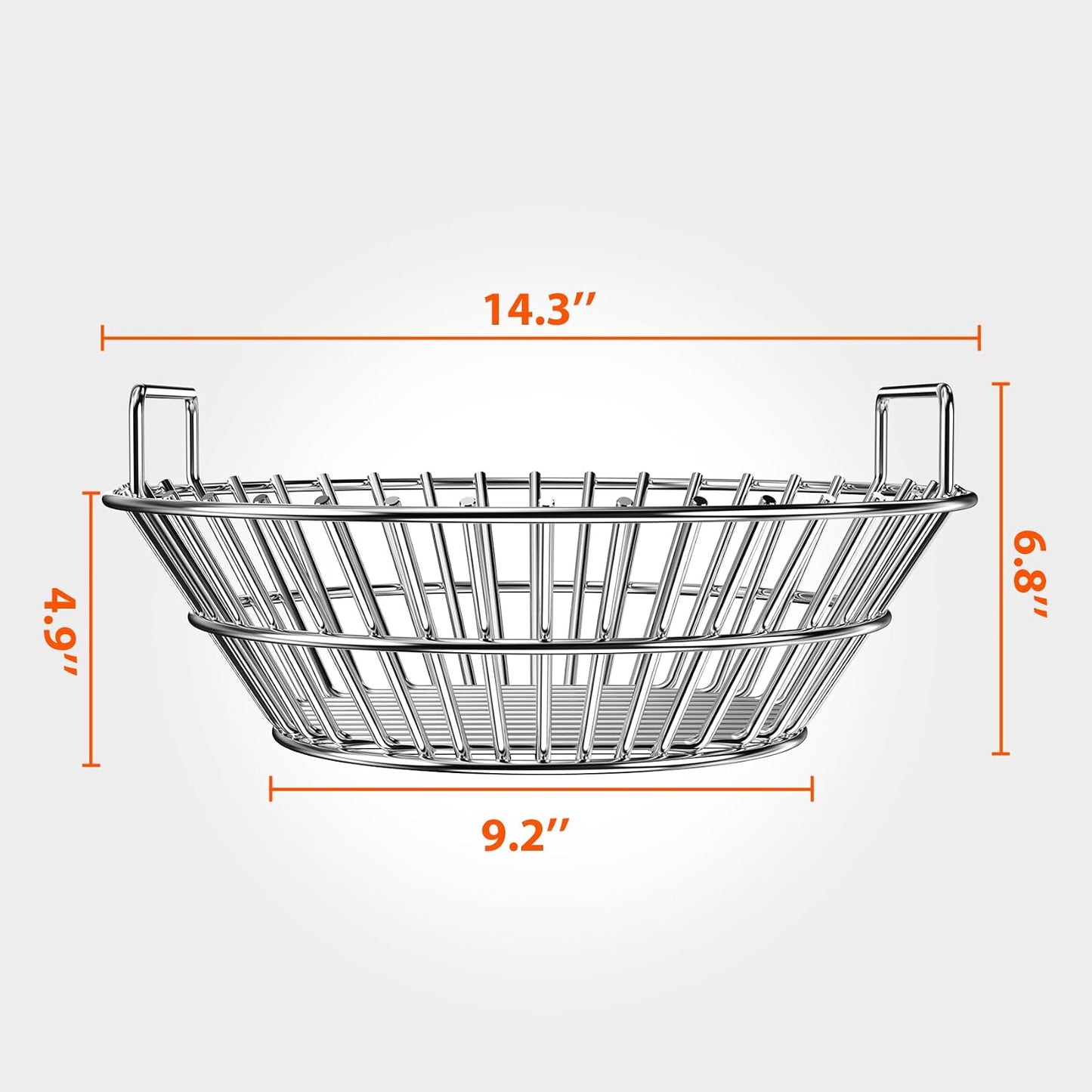 Canasta cenizas acero inox para parrilla BGE Kamado Joe