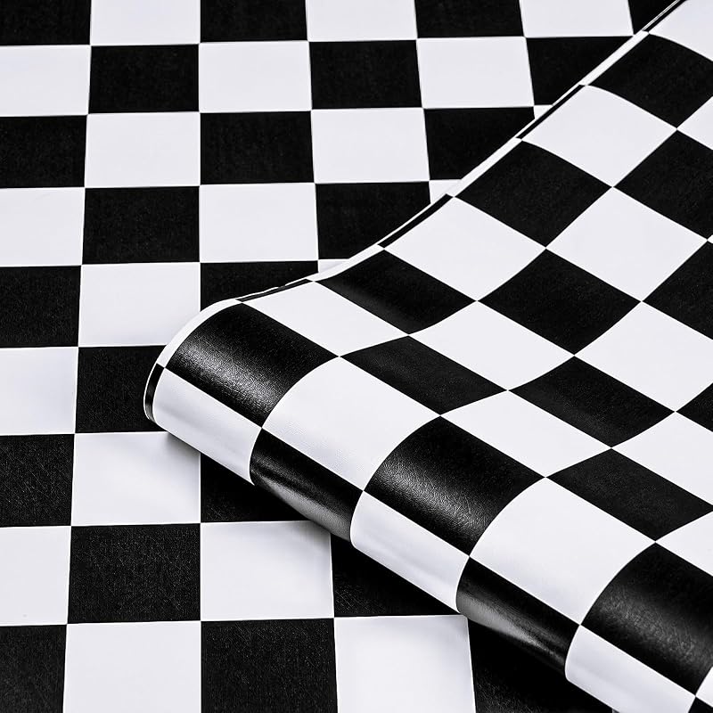 Papel contacto blanco y negro autoadhesivo para dormitorio