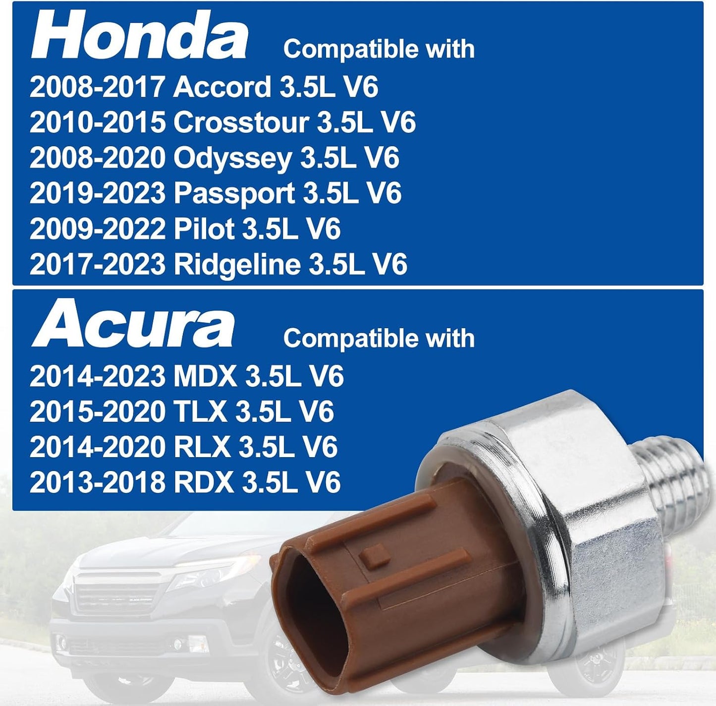 Interruptor sensor presión aceite junta tórica Honda Accord