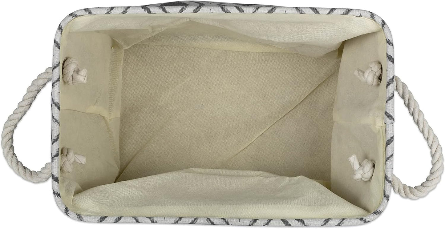 Contenedor Ikat poliéster con asas mediano gris