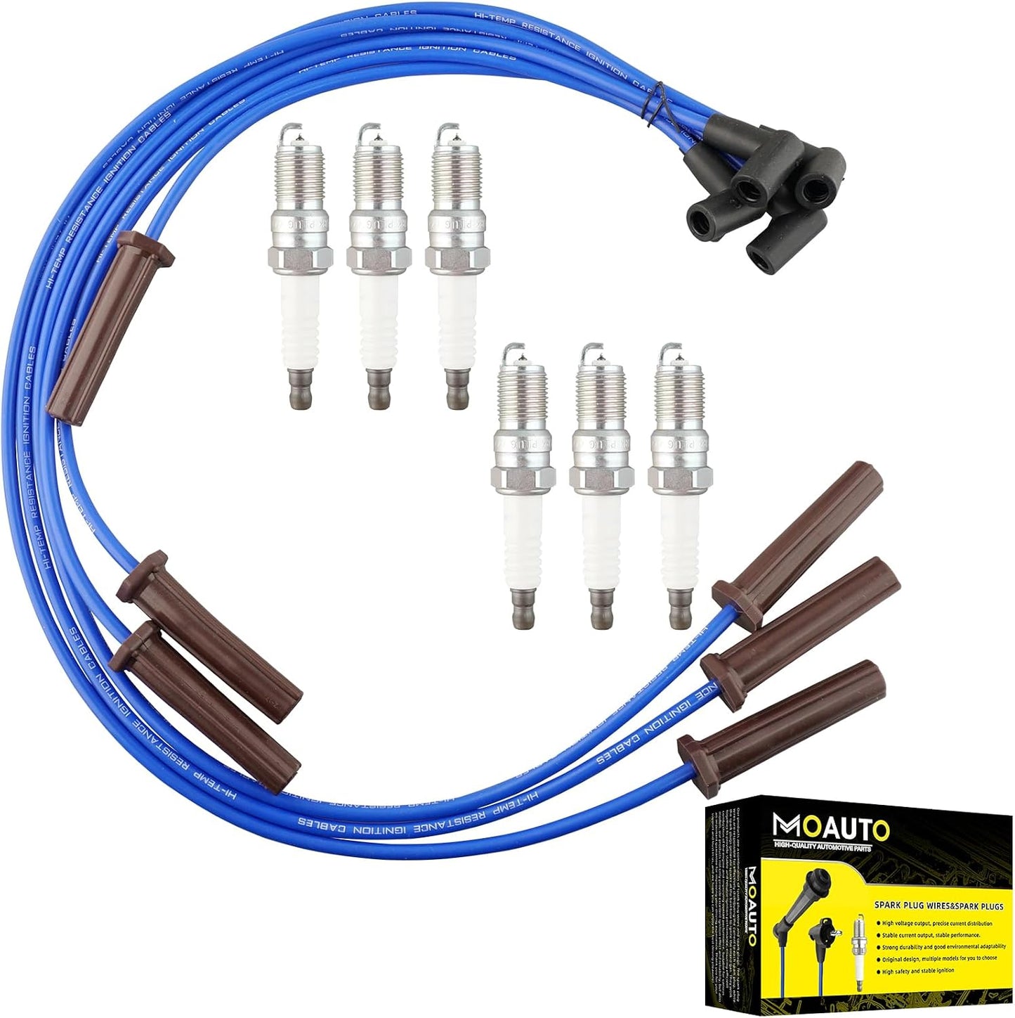 6 Bujías Iridio Cables 671-6064 Comp Pontiac Buick