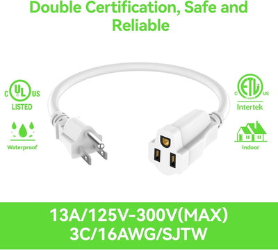 Cable extensión eléctrica 48pulg 3 dientes 16AWG SJTW
