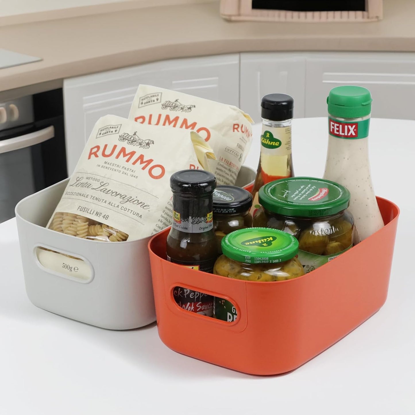 7 Cubos Organizadores Plástico para Aperitivos Maquillaje