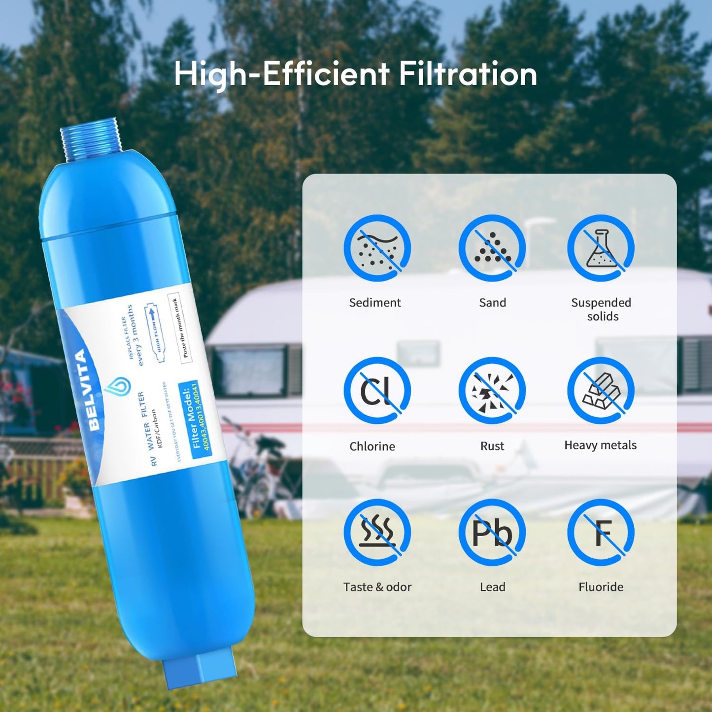 Filtro agua RV codo latón 90 grados set 3