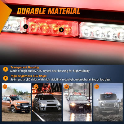 Luces estroboscópicas techo 56LED 12V 24V autos camiones