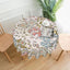 Mantel redondo floral rosa 70pulg patrón flores lavable