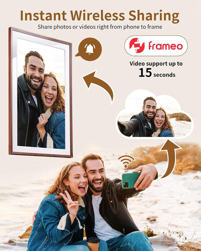 Marco fotos digital 15.6pulg WiFi 32GB pantalla táctil
