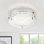 Lámpara techo empotrado LED cristal cromado 8.3"