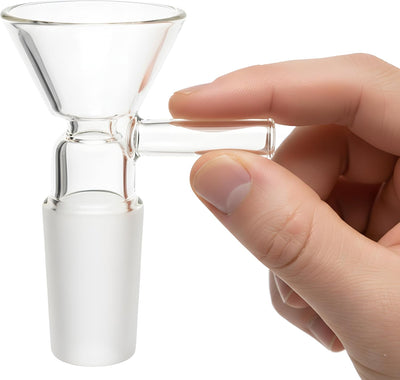 12 cuencos de vidrio borosilicato multiusos con embudo de 0.551 pulgada y 2 cepillos de limpieza