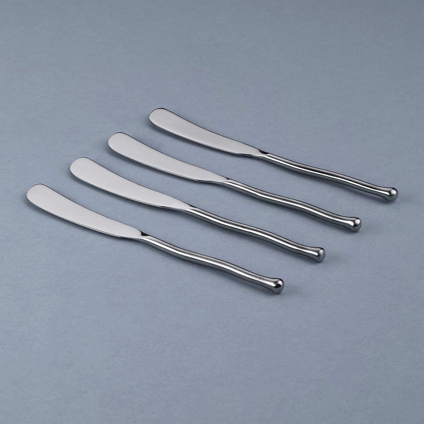 Set 4 Pzas Cuchillos Untar Queso Acero Inox