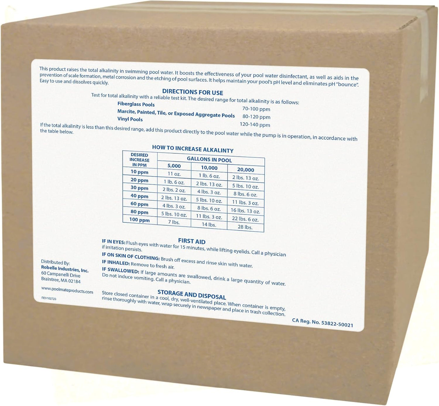 Incrementador alcalinidad alberca 1-2255B