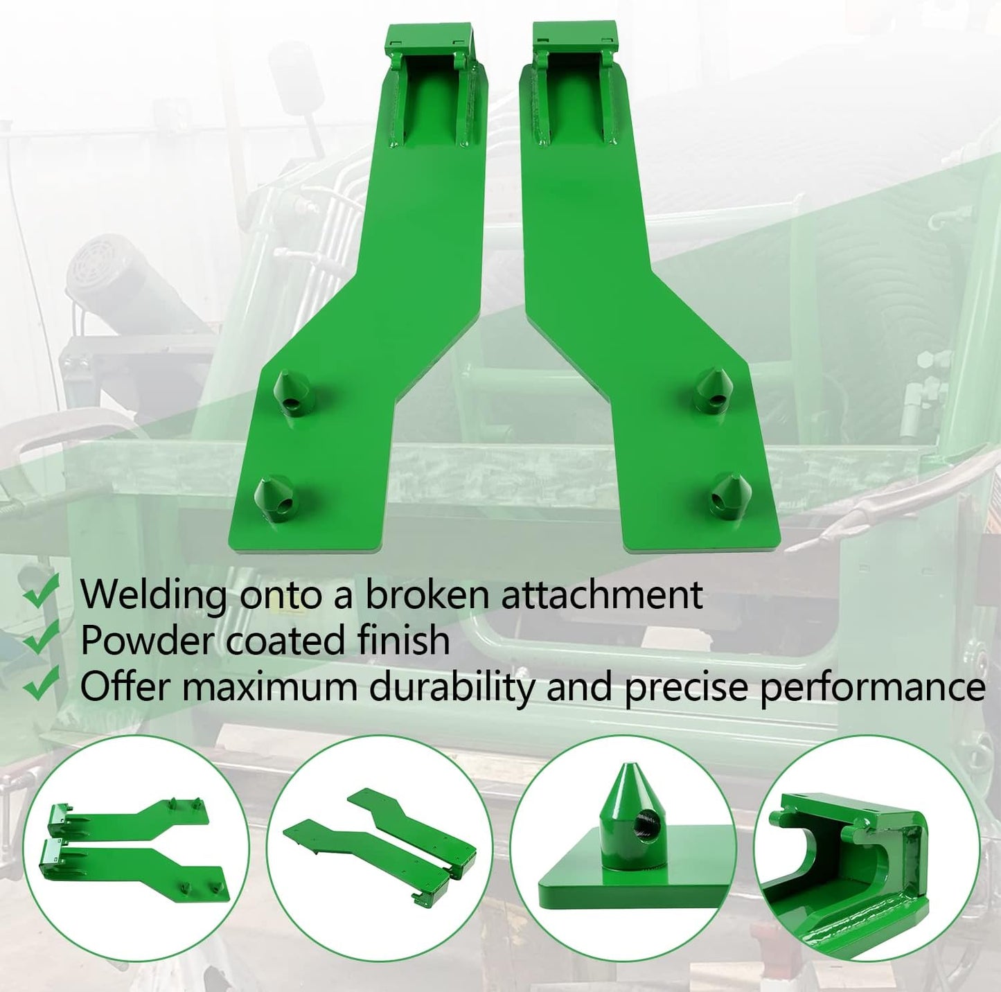 Soportes enganche rápido soldar cargador tractor John Deere