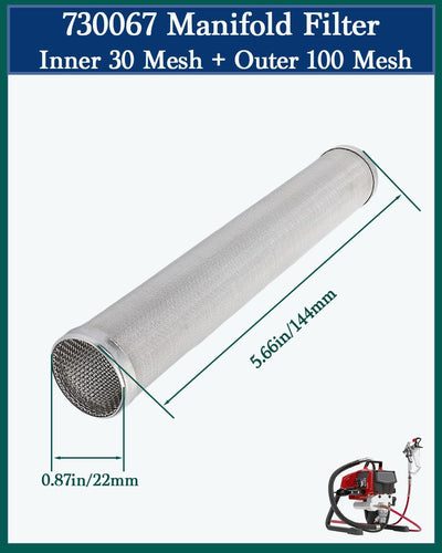 Filtro pulverizador acero inox 5 Pzas comp Titan
